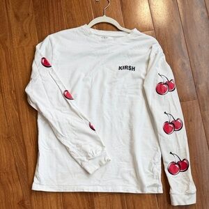 Women’s White Cherry Long Sleeve Shirt